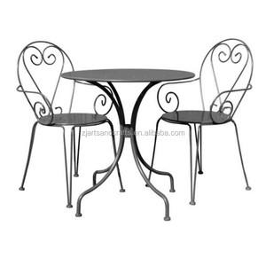 Juego de <span class=keywords><strong>Bistro</strong></span> de jardín de <span class=keywords><strong>Metal</strong></span> blanco francés barato - Product Image 3
