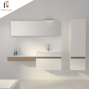 Mobile <span class=keywords><strong>Bagno</strong></span> Moderno Economico Resistente all'Acqua <span class=keywords><strong>per</strong></span> Hotel, Ecologico, con Specchio e Armadietto a Muro in Legno Massello - Product Image 1