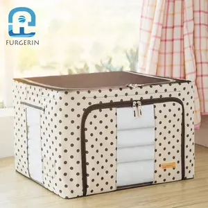 Wholesale Foldable Clothes Boxes Stackable Storage Box Fabric Clothing Bins For Clothes
