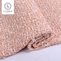Veste en tissu tweed, rose, noeud, 35% laine, 18% coton, 1 pièce, célèbre marque, costume, jupe robe