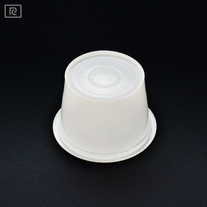 Tazas de sopa de plástico transparente reciclables desechables de PP con impresión personalizada Riiqi, 10oz, 300ml, capacidad de 100mm de diámetro para llevar - Product Image 3