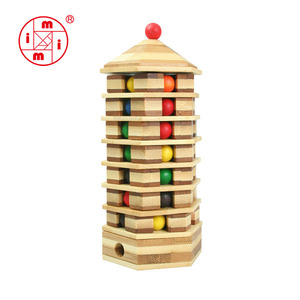 Tour à vis en bambou <span class=keywords><strong>3D</strong></span>, <span class=keywords><strong>puzzle</strong></span> éducatif en matériaux recyclés - Product Image 1