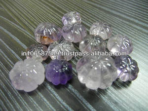 Forma de calabaza de amatista Natural de alta calidad, piedra preciosa suelta, corte brillante, joyería Mineral rosa de 20mm, altura de 8mm - Product Image 3