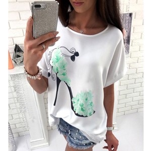 5 stili S-3XL Donne Calde di Modo di Alta Tacchi Stampato Parti Superiori Lunghe Spiaggia Allentato Casuale Camicetta Camicia Della Parte Superiore Del Manicotto Del Blocco EB1161 - Product Image 6