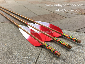 Frecce di bambù doppi colori Fletchings di tacchino frecce di caccia per arciere & Hobbist tiro con l'arco di caccia - Product Image 3
