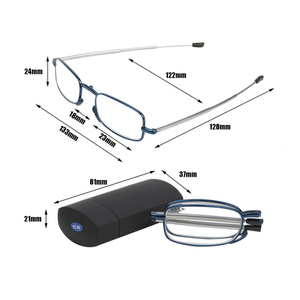 Classic Fashion Pocket Portable Metal CE Men Funny Presbyopic <strong>Glasses</strong> Flexible <strong>Adjustable</strong> Folding Reading <strong>Glasses</strong> With case - Product Image 2