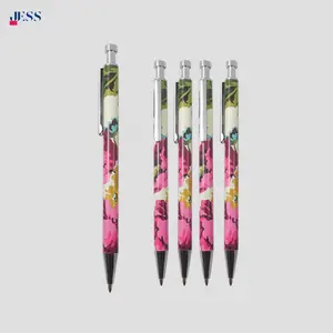 High End Personalized Full Color Printed Metal Push Pen for UK