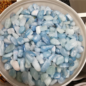 ขายส่งธรรมชาติ Aquamarine บด Aquamarine ควอตซ์ Tumble สำหรับตกแต่ง - Product Image 6