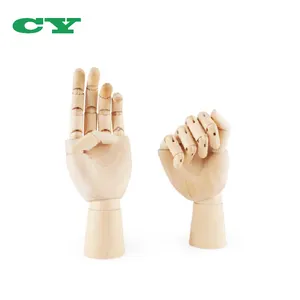 Wooden Sectioned Opposable Articulated Left/Right Hand Figure Manikin Hand Model for Drawing, Sketching, Painting,