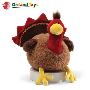 Regalo de Acción de Gracias personalizado lindo peluche suave juguete de canto pavo de peluche