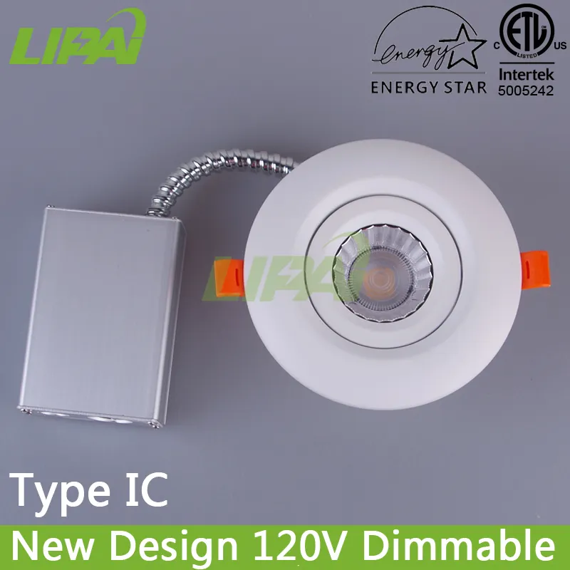 Luz LED de techo con caja de conexiones, 7W, ETL, 120V, AC energy star