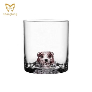 Taza de cristal Highball con diseño de cachorro de animales personalizado de 450mL, regalos de cristal personalizados novedosos y bonitos para amigos y amantes - Product Image 2