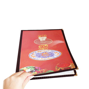 Yimi ผ้าคลุมเมนูบิสโทรแบบคู่ทำจาก PVC 8.5*11สำหรับโรงแรมและร้านอาหาร - Product Image 1