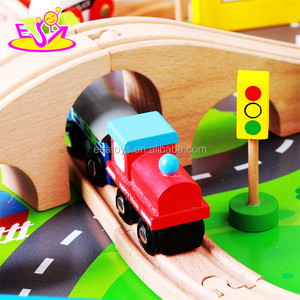 Circuit de <span class=keywords><strong>train</strong></span> en bois pour enfants, 88 pièces, W04C061, nouveau design 2019 - Product Image 5
