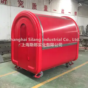 Stainless steel mobile food kiosk with sink