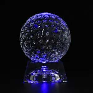 Di cristallo della Terra In Miniatura Modello Inciso a Laser Sfera di Cristallo Globo di Vetro Con Led Del Basamento