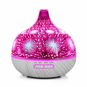 De Aroma de vidrio difusor con increíble 3D efecto Visual en <span class=keywords><strong>la</strong></span> noche de fuegos artificiales patrón de diferentes de grano de madera Base de colores - Product Image 3