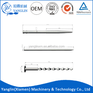 De alta Calidad Galvanizado en Caliente Q235 tornillo pile driver con Brida - Product Image 4