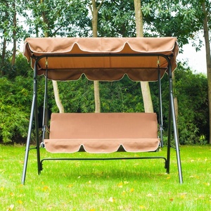 उद्यान आँगन स्विंग कुर्सी 3 सीटों वाले झूल चंदवा के साथ झूला - Product Image 3