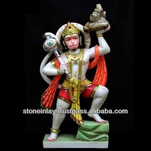 Estatua de Hanuman de Mármol, Ídolo del Dios Hanuman Hecho a Mano - Product Image 1