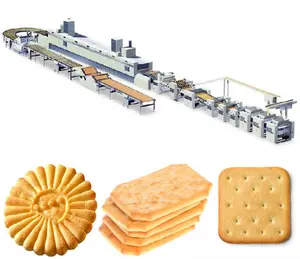 stainless steel sandwiching biscuit machinery & industry equipment with gas biscuit bakery oven