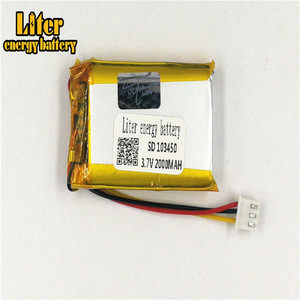 Socket 2.5-3 P 103450 Lithium battery 2000 mah Rechargeable Li Polymer Battery PL LiPo battery with wire - Product Image 2