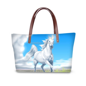 Lujo caballo impreso bolso de mano, bolso de gran tamaño para las mujeres - Product Image 5