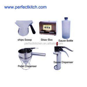 <span class=keywords><strong>Pelle</strong></span> à frites en acier inoxydable 201 304 avec poignée droite ou double poignée <span class=keywords><strong>pour</strong></span> la cuisine de Restaurant - Product Image 5