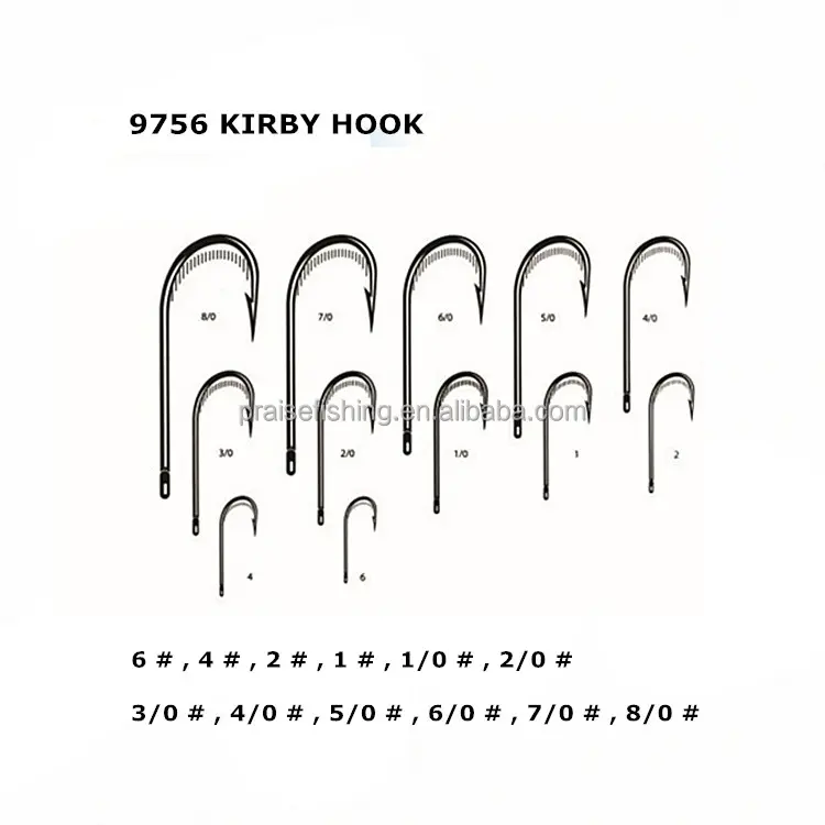 With 20 years manufacturer experience Pr-9756 Kirby Hook high carbon steel circle hooks fishing hook