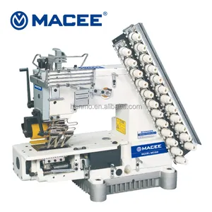 MACHINE à coudre multi-aiguilles pour la couture MC, lit cylindre à 6 aiguilles avec 6 aiguilles pour le fixation des rubans