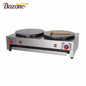 Reliable quality whosale commercial use nonstick round cast iron chinese crepe maker machine Bozone