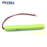 بطارية كشاف طوارئ 2.4v 18700 4000mah نيمه بطارية قابلة للشحن حزمة مع الأسلاك والمقابس