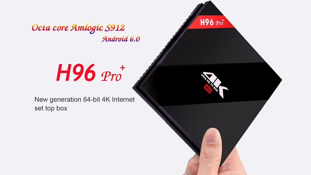 H96 Pro plus S912 Android 7.1 TV BOX Amlogic 3 GB 32 GB WiFi 2.4G/5.0G H.265 BT4.1 KODI 17.0 H.265 4 K Medios jugador