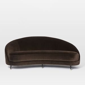 الحديثة تصميم خشبي أريكة مع النسيج 3 مقاعد الصلبة البلوط خشبية منحنية الاقسام جولة شكل أريكة قماش - Product Image 4