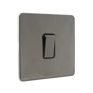 Best selling 1 gang 1 way switch stainless steel plate UK wall electrical switch for England