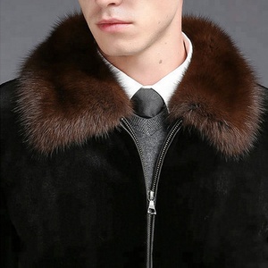 2018 nuova giacca invernale da <span class=keywords><strong>uomo</strong></span> con collo in pelliccia sintetica doppiopetto Plus Size imbottito in cotone traspirante alla moda - Product Image 4