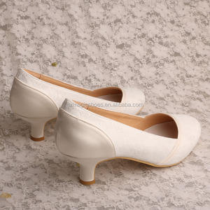 (22 colori) <span class=keywords><strong>décolleté</strong></span> in pizzo bianco avorio con <span class=keywords><strong>tacco</strong></span> <span class=keywords><strong>medio</strong></span> per matrimonio - Product Image 4