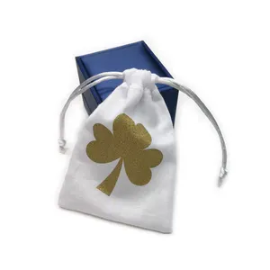 Cotton Bag Custom Small Mini Cotton Jewelry Pouch Bags With Logo