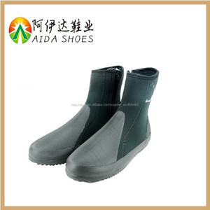 Hombres fanshion negro buceo de goma de neopreno botas - Product Image 1