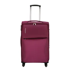 时尚男士女士设计旅行多彩织物行李箱与4个滚轮
