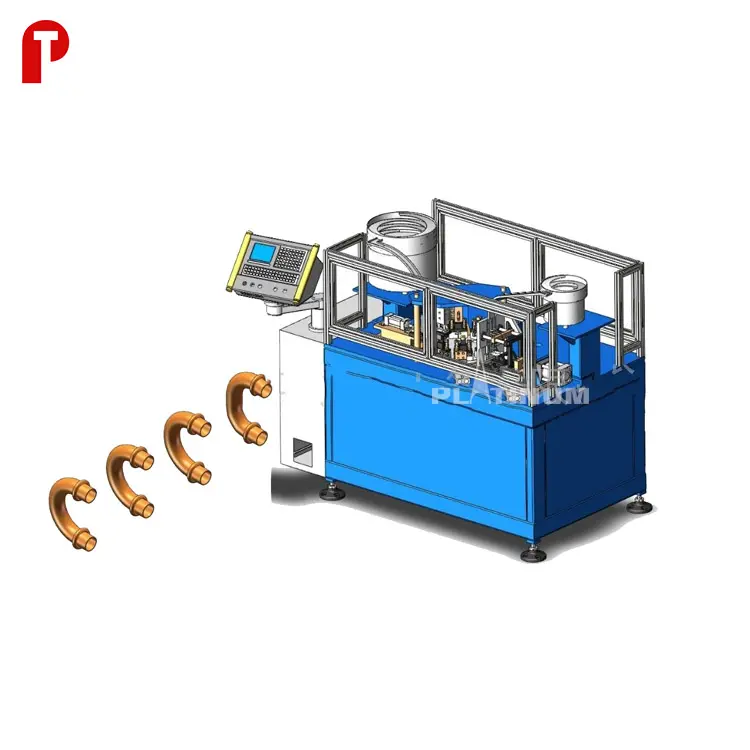 Ring inserting and assembly machine for mimi small U return tube bender production line