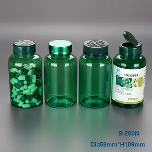 120cc Pet Plastic Pill Bottle With Flip Top Cap Amber Plastic Capsule Bottles