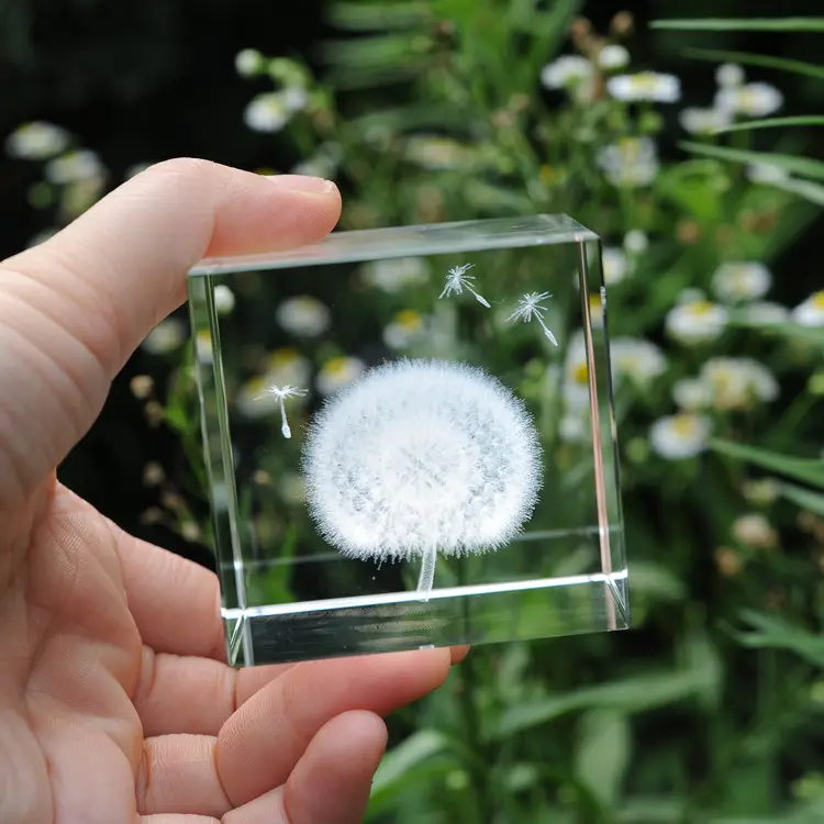 Cubo láser de cristal 3d personalizado, Cubo de grabado K9, bloque láser de cristal transparente, cubo de cristal personalizado, venta al por mayor