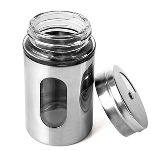 100 ml Rotondo di <span class=keywords><strong>vetro</strong></span> condimento contenitori/spice latta saliera/<span class=keywords><strong>Porta</strong></span> Stuzzicadenti - Product Image 6