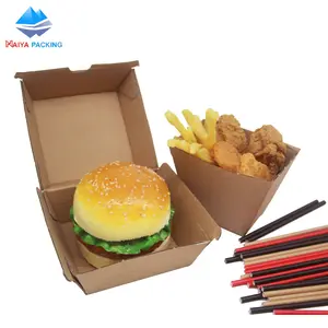 Groothandel Hoge Kwaliteit Burger Box Custom Gedrukt Hamburger Dozen