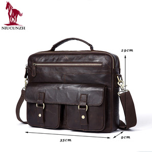 Accepté Vintage Brun De Mode D'affaires <span class=keywords><strong>Sac</strong></span> D'ordinateur Portable Hommes Sacs Exécutif Véritable <span class=keywords><strong>Serviette</strong></span> En <span class=keywords><strong>Cuir</strong></span> - Product Image 4