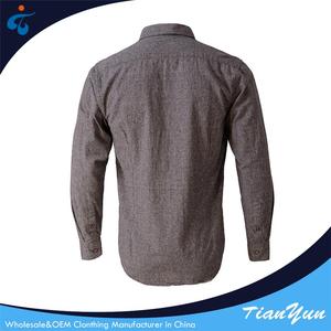 Mejor calidad al por mayor coyote marrón ecológico color sólido camisa de franela - Product Image 2