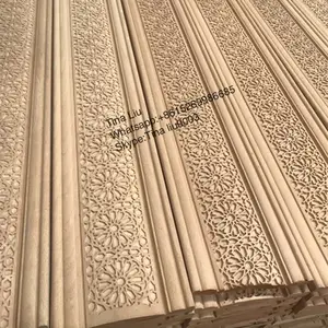 decorative CNC carved beech wood architrave