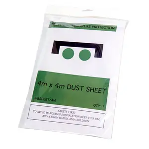 China Hersteller Kunststoff Drop Sheet zum Malen und Dekorieren PE Drop Cloth Dust Sheet