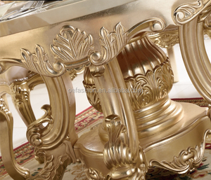 <span class=keywords><strong>Tavolo</strong></span> da Pranzo e Sedie di Lusso in Stile <span class=keywords><strong>Barocco</strong></span> Francese Dorato OE-FASHION - Product Image 2
